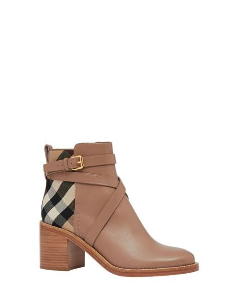 burberry women's pryle block heel booties|Burberry Pryle Check Block Heel Bootie (Women) .